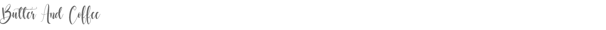 Sample characters Butter And Coffee Font